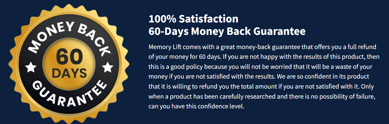 Memory Lift Money Back